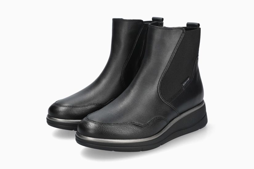 MEPHISTO PHANY | Mujer Bota Negro Cuero Liso
