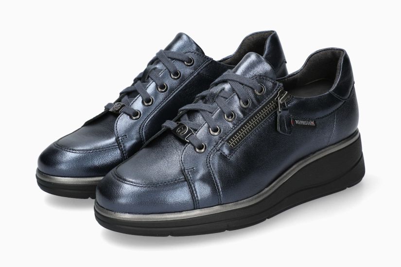 MEPHISTO PELAGIA | Mujer Calzado Azul Cuero Metalico