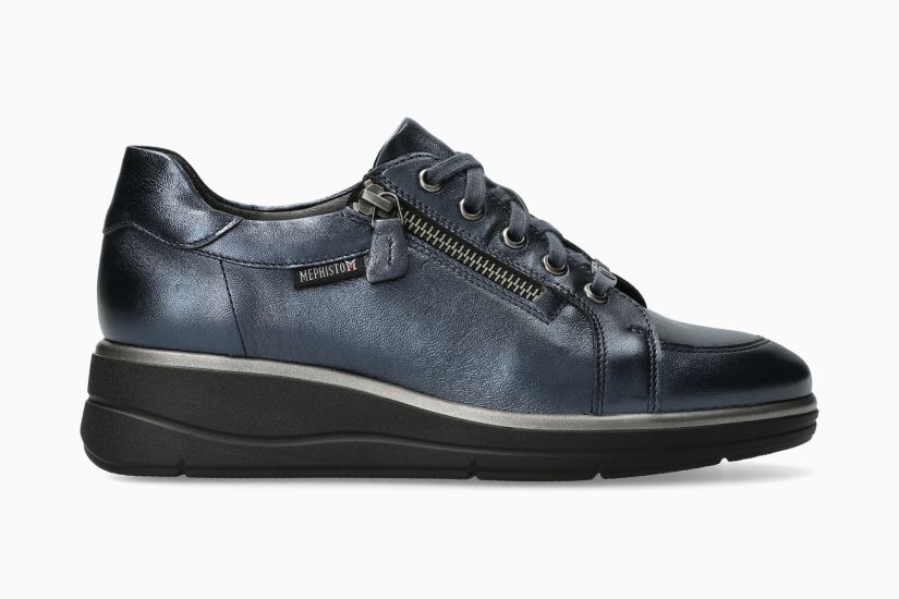 MEPHISTO PELAGIA | Mujer Calzado Azul Cuero Metalico