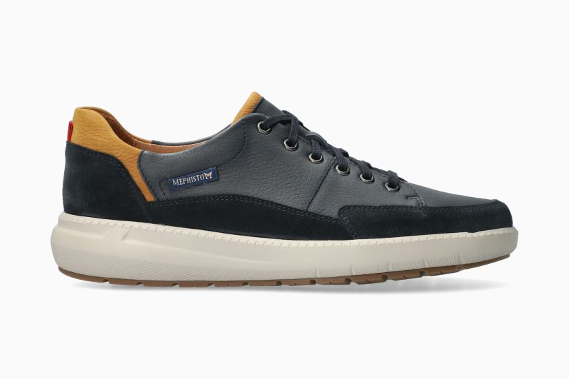 MEPHISTO JANGO | Men Shoes Blue Leather Smooth