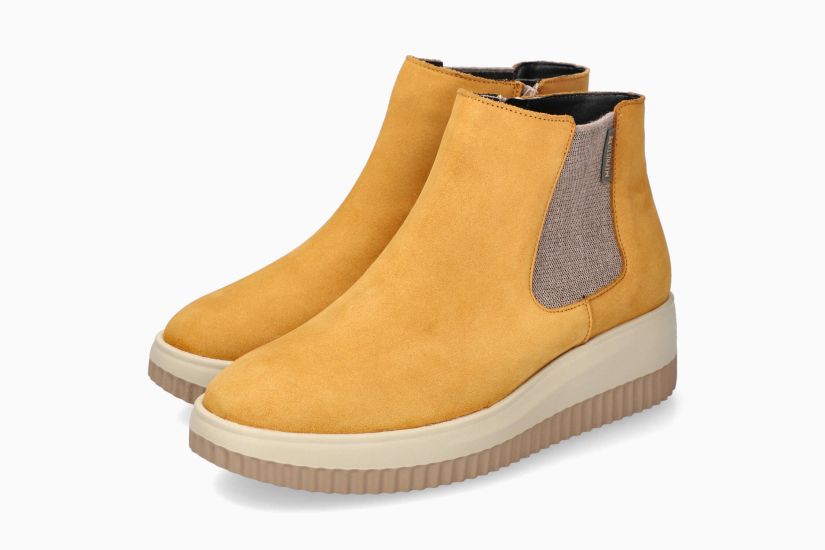 MEPHISTO BIONDA | Mujer Bota Beige Cuero Nubuck