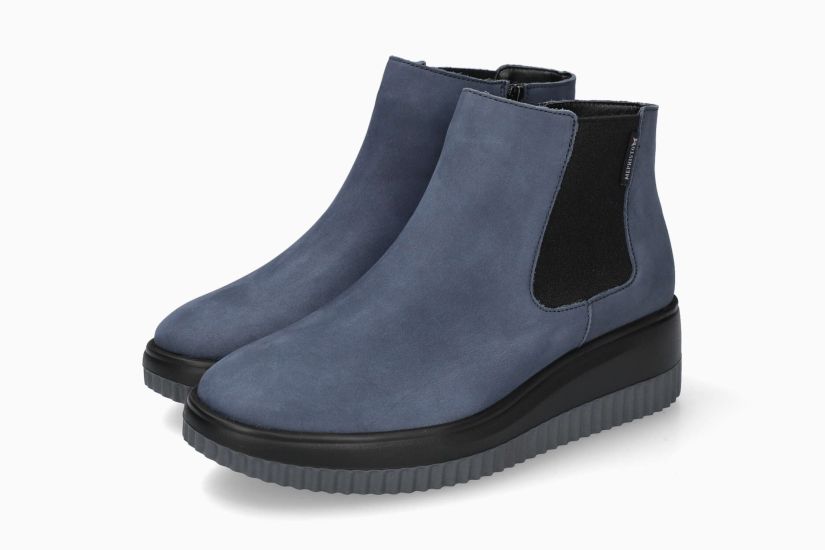 MEPHISTO BIONDA | Mujer Bota Azul Cuero Nubuck