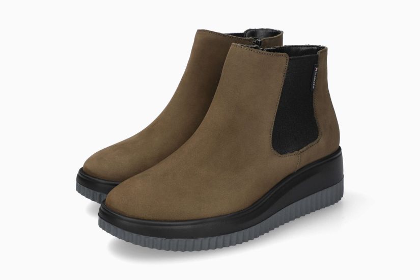 MEPHISTO BIONDA | Mujer Bota Verde Cuero Nubuck