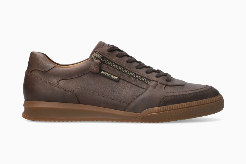 MEPHISTO ENDRIK | Herren Sneaker Dunkelbraun Leder Glatt
