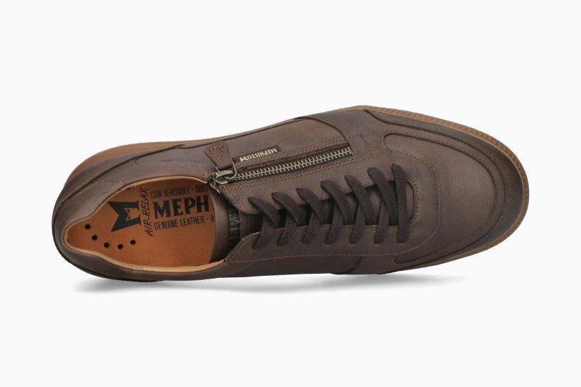 MEPHISTO ENDRIK | Herren Sneaker Dunkelbraun Leder Glatt