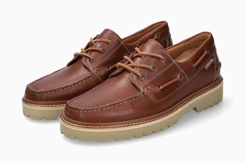 MEPHISTO ADRIEN | Men Boat Shoes Brown Leather Smooth