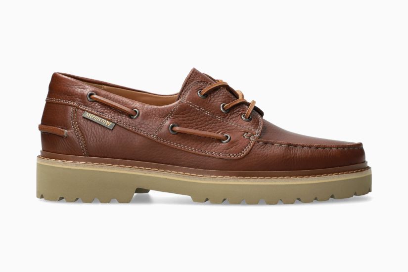 MEPHISTO ADRIEN | Men Boat Shoes Brown Leather Smooth