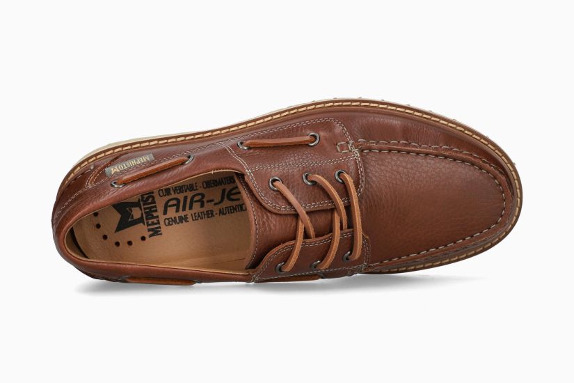 MEPHISTO ADRIEN | Men Boat Shoes Brown Leather Smooth