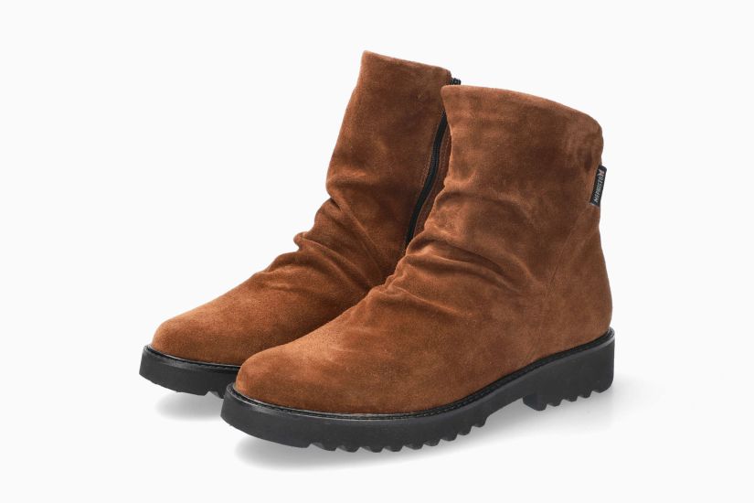 MEPHISTO SIMONIA | Mujer Bota Marron Cuero Terciopelo