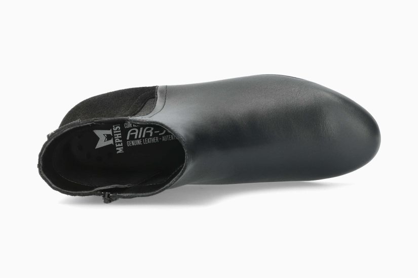 MEPHISTO GENNIFER | Mujer Botas De Tacon Negro Cuero Liso
