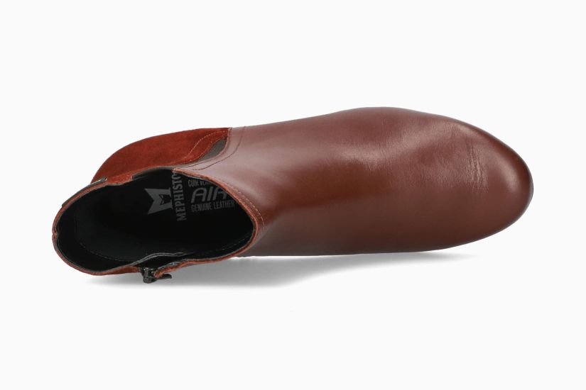 MEPHISTO GENNIFER | Mujer Botas De Tacon MarrÓn Oscuro Cuero Liso
