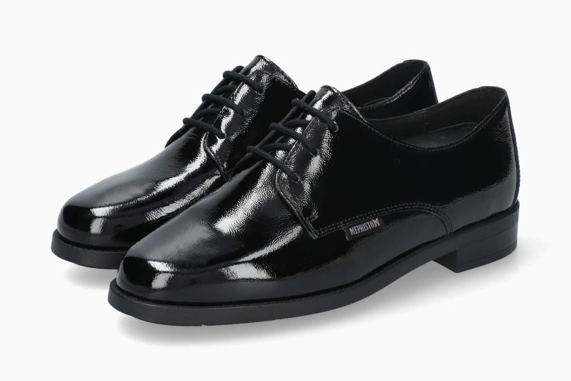 MEPHISTO NINNA | Mujer Calzado Negro Cuero Barniz