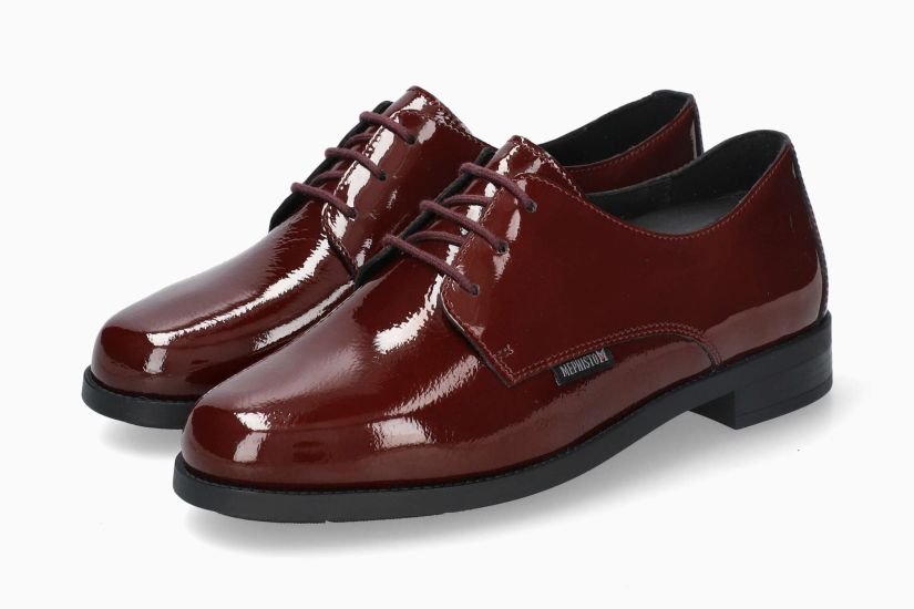 MEPHISTO NINNA | Mujer Calzado Rojo Oscuro Cuero Barniz
