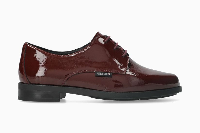 MEPHISTO NINNA | Mujer Calzado Rojo Oscuro Cuero Barniz