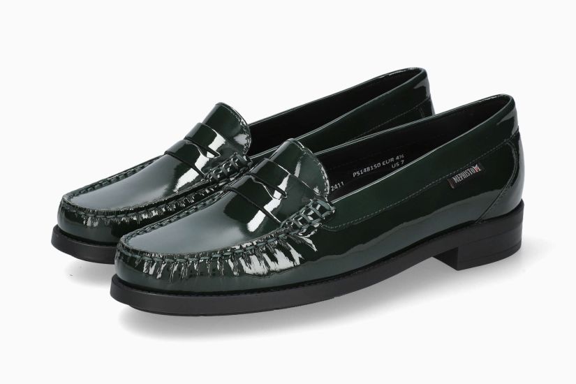 MEPHISTO NEDA | Vrouwen Mocassins Groen Leer Lak
