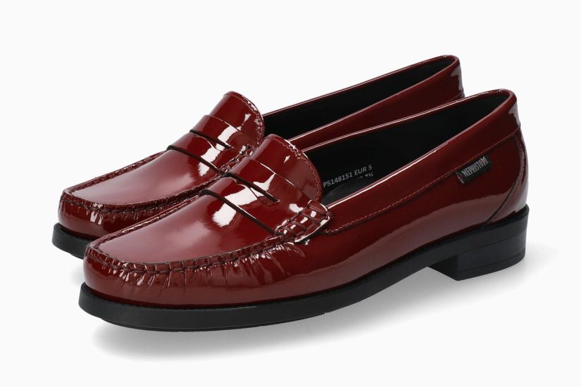 MEPHISTO NEDA | Vrouwen Mocassins Donkerrood Leer Lak