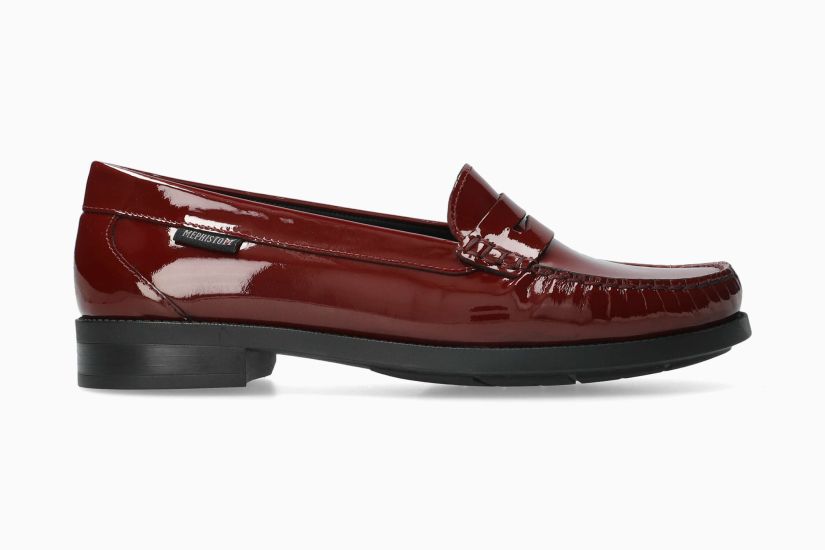 MEPHISTO NEDA | Vrouwen Mocassins Donkerrood Leer Lak