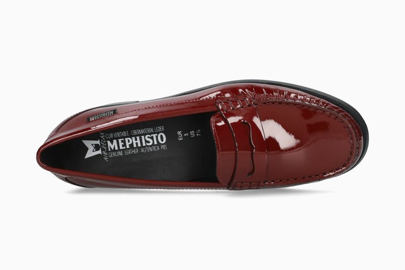 MEPHISTO NEDA | Vrouwen Mocassins Donkerrood Leer Lak