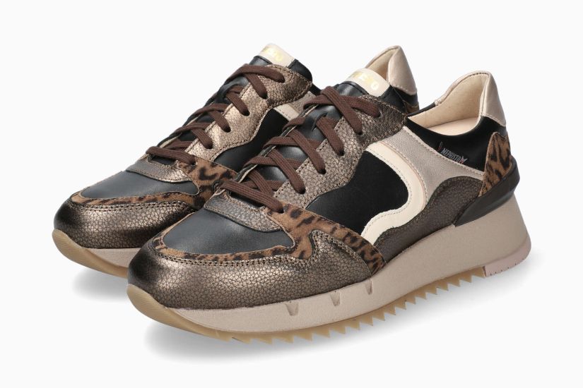 MEPHISTO ANGIE | Vrouwen Sneaker Kastanjebruin Leer Glad