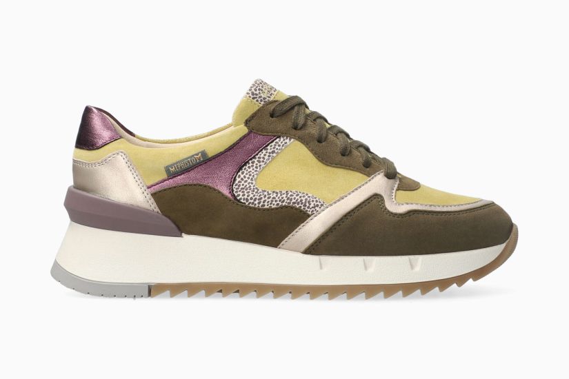 MEPHISTO ANGIE | Vrouwen Sneaker Groen Leer Velouwen