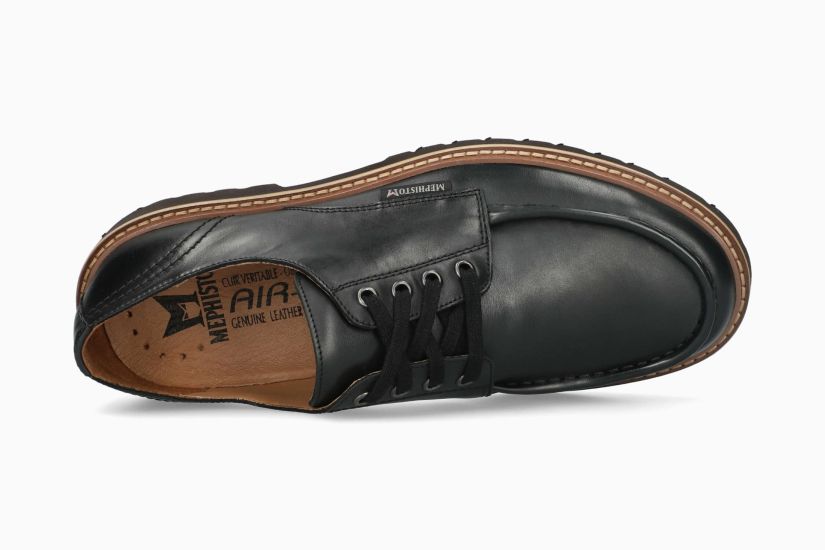 MEPHISTO ALESSANDRO | Hombre Zapatos Urbanos Negro Cuero Liso