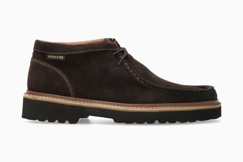MEPHISTO ALEXANDER | Hombre Bota MarrÓn Oscuro Cuero Terciopelo