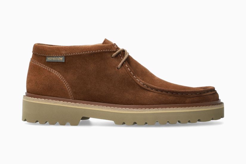 MEPHISTO ALEXANDER | Men Ankle Boots Brown Leather Velvet