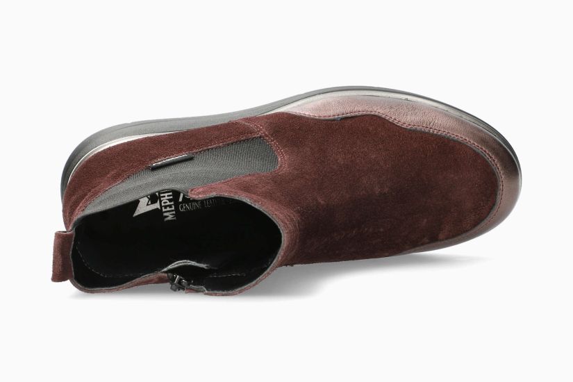MEPHISTO PHANY | Mujer Bota Violeta Cuero Terciopelo