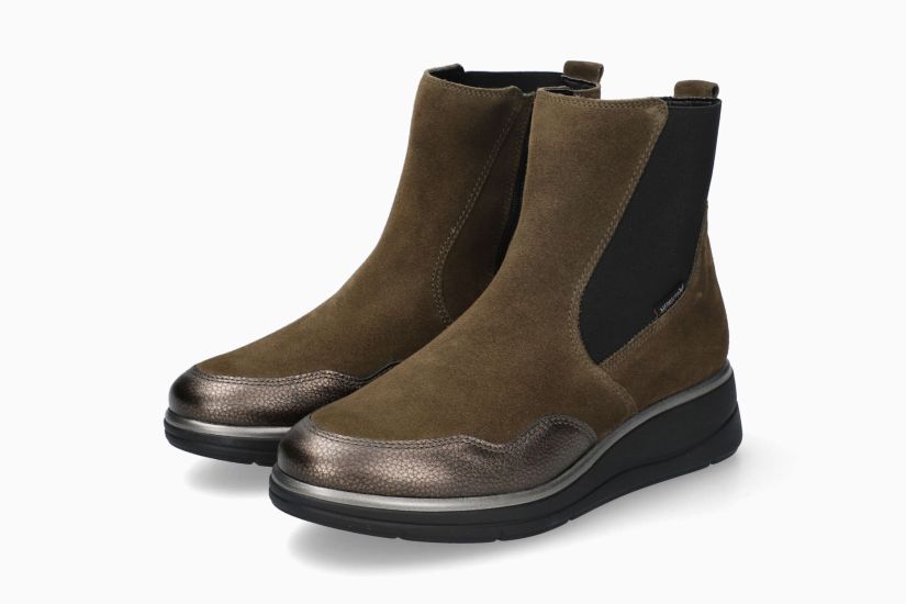 MEPHISTO PHANY | Mujer Bota Marron Cuero Terciopelo