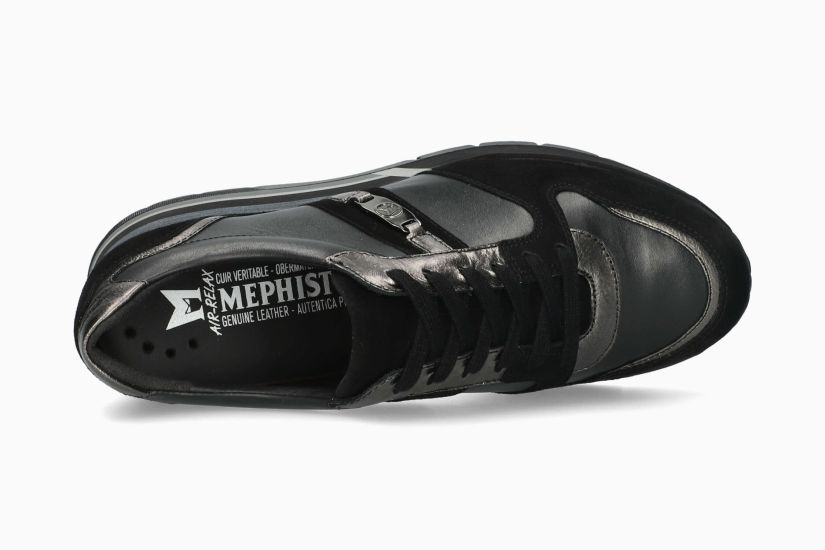 MEPHISTO TEOLINA | Vrouwen Sneaker Zwart Leer Velouwen