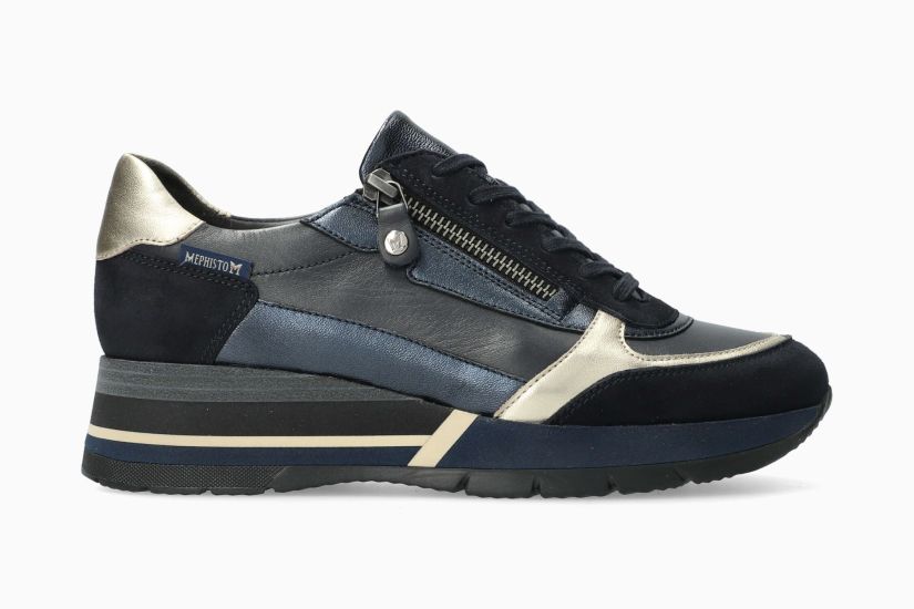 MEPHISTO TIZIANA | Damen Sneaker Dunkelblau Leder Veloursleder