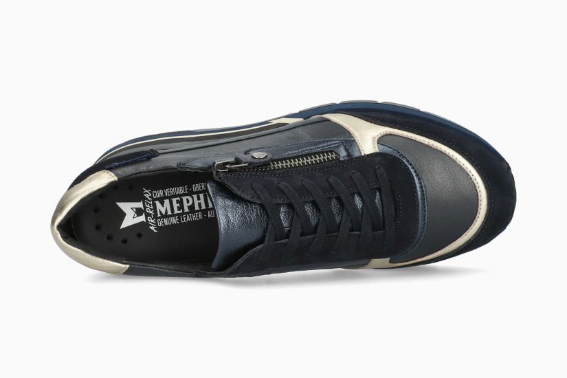 MEPHISTO TIZIANA | Damen Sneaker Dunkelblau Leder Veloursleder