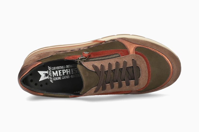 MEPHISTO TIZIANA | Vrouwen Sneaker Kastanjebruin Leer Nubuck