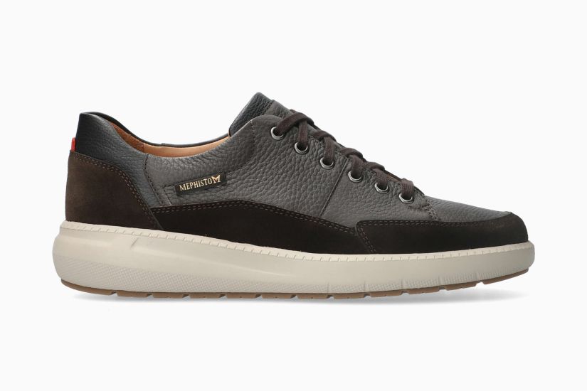MEPHISTO JANGO | Herren Halbschuhe Dunkelbraun Leder Glatt