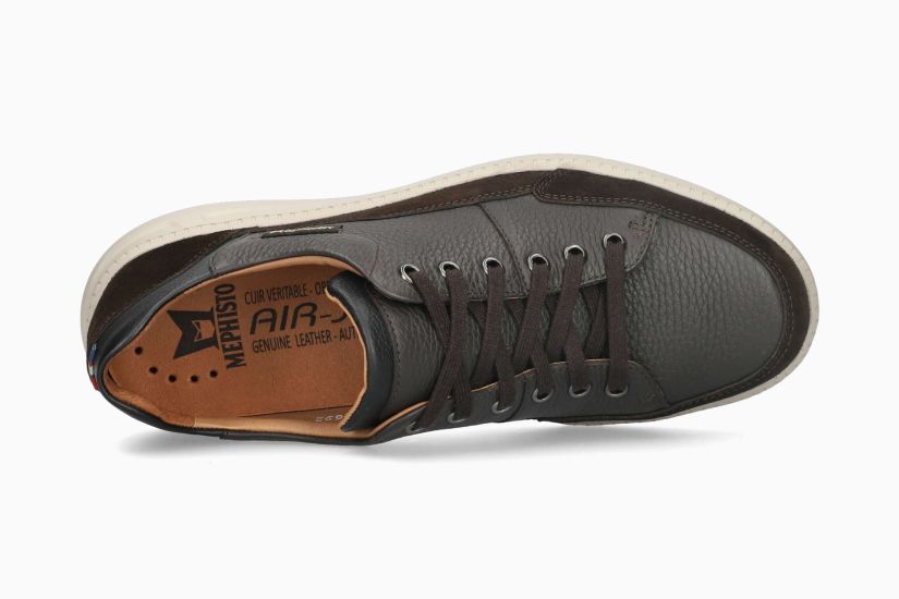 MEPHISTO JANGO | Herren Halbschuhe Dunkelbraun Leder Glatt