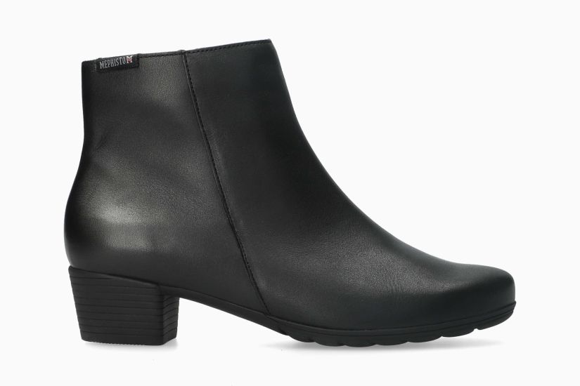 MEPHISTO IOLA | Mujer Botas De Tacon Negro Cuero Liso