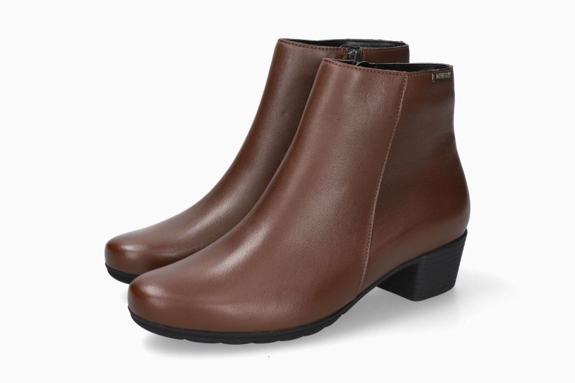 MEPHISTO IOLA | Mujer Botas De Tacon Marron Cuero Liso