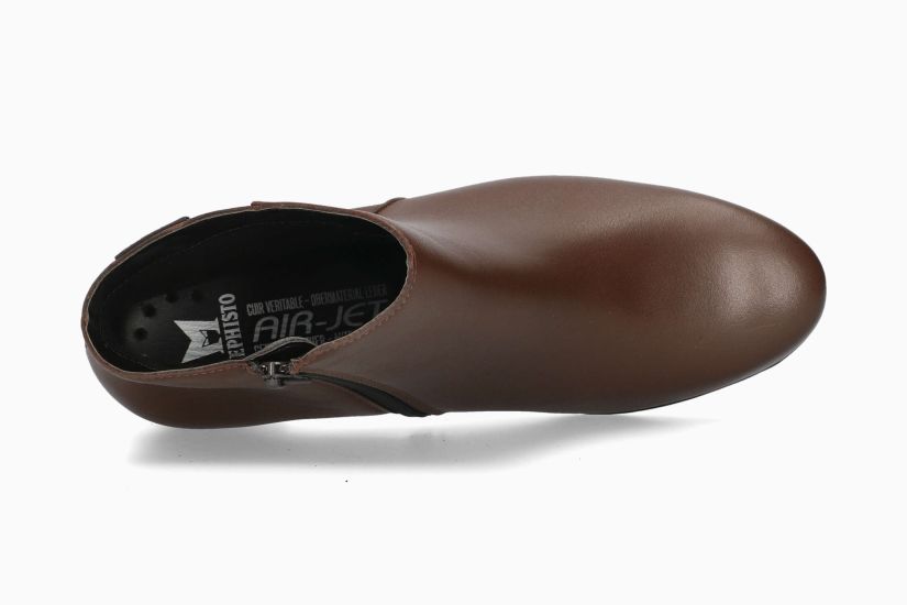 MEPHISTO IOLA | Mujer Botas De Tacon Marron Cuero Liso