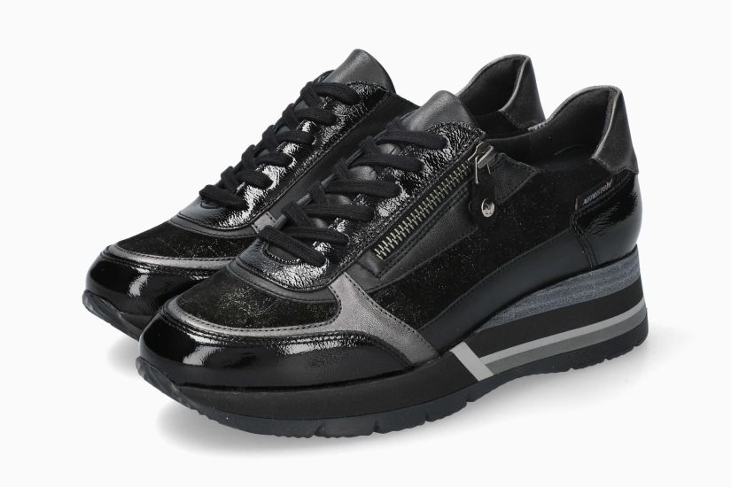 MEPHISTO TIZIANA | Vrouwen Sneaker Zwart Leer Glad