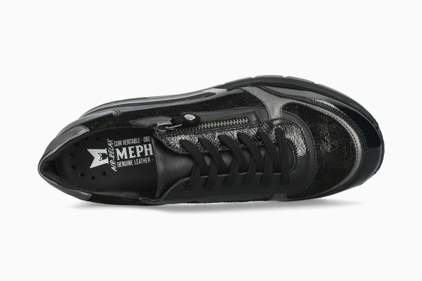 MEPHISTO TIZIANA | Vrouwen Sneaker Zwart Leer Glad