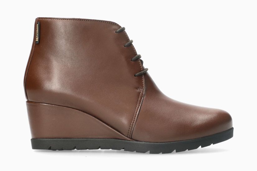 MEPHISTO FERONA | Mujer Botas De Tacon Marron Cuero Liso