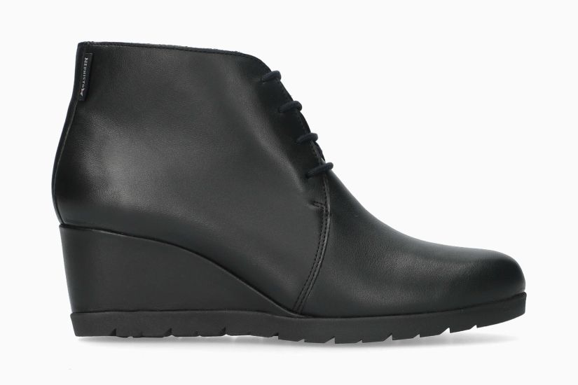 MEPHISTO FERONA | Mujer Botas De Tacon Negro Cuero Liso