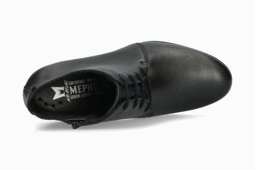 MEPHISTO FERONA | Mujer Botas De Tacon Negro Cuero Liso