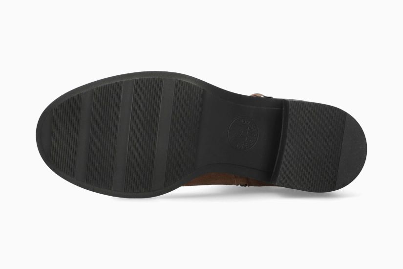 MEPHISTO PAISLEY | Mujer Botas De Tacon Marron Cuero Terciopelo