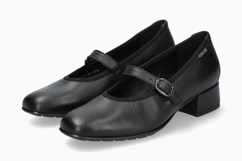 MEPHISTO JOSELINA | Women Ballerinas Black Leather Smooth