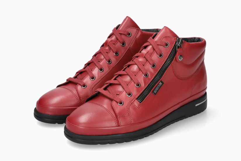 MEPHISTO JULIE | Mujer Sneaker Rojo Oscuro Cuero Liso