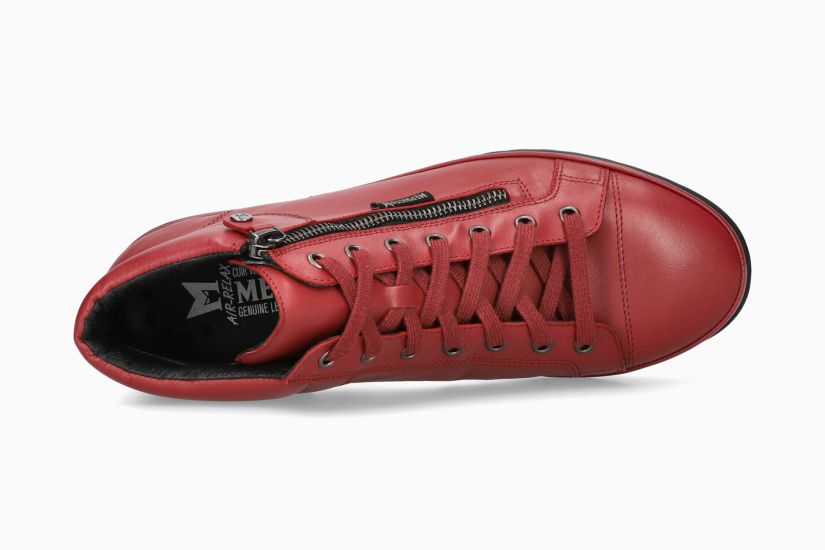 MEPHISTO JULIE | Mujer Sneaker Rojo Oscuro Cuero Liso